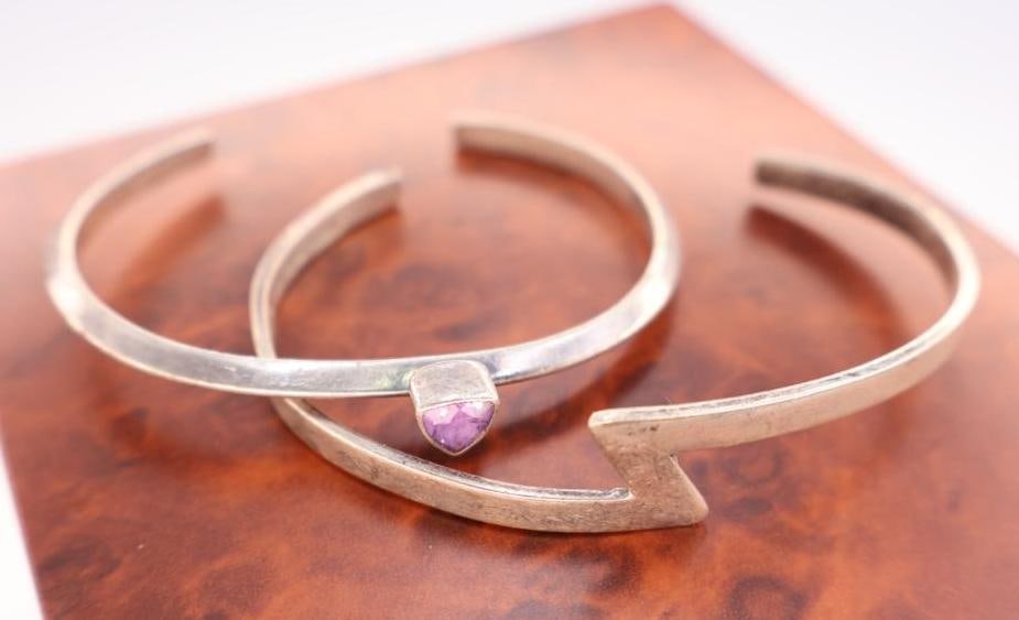 Sterling silver cuff bangles (1 of 9)