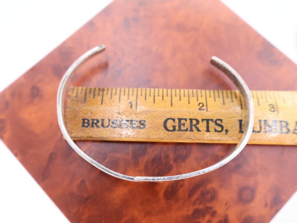 Sterling silver cuff bangles - 3