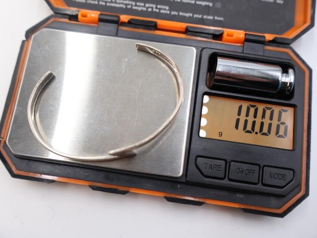 Sterling silver cuff bangles - 5