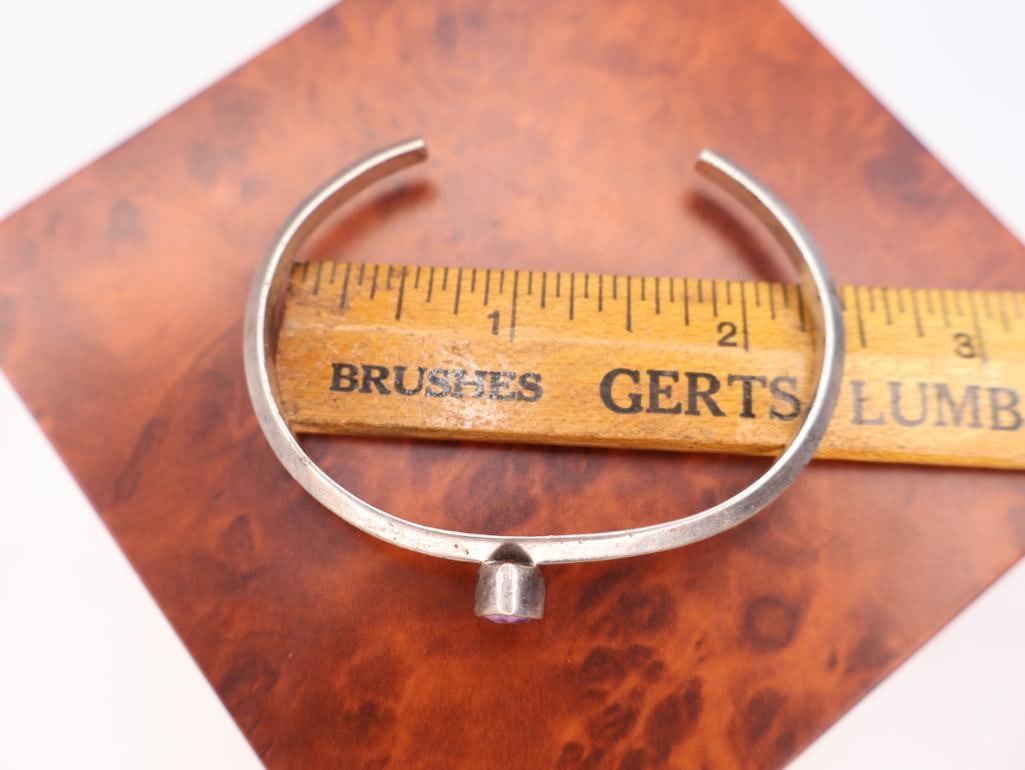 Sterling silver cuff bangles - 7