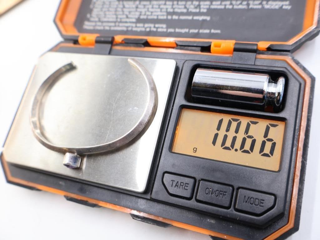 Sterling silver cuff bangles - 9