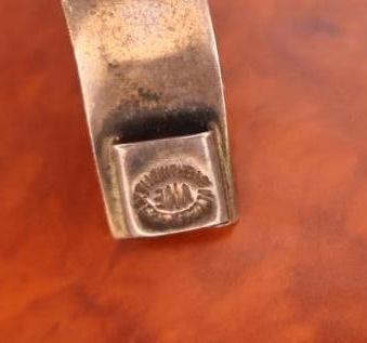 Vintage Mexican sterling silver panel link bracelet - 7