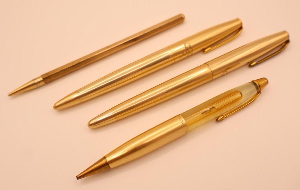 Vintage Gold Plated Secretary Pen Co Fountain Pens with 14k Nibs and More (1 of 13)