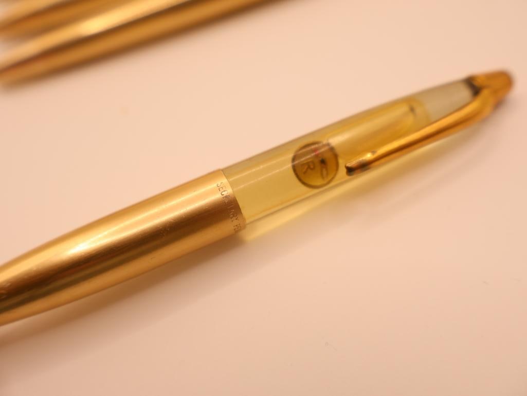Vintage Gold Plated Secretary Pen Co Fountain Pens with 14k Nibs and More - 3