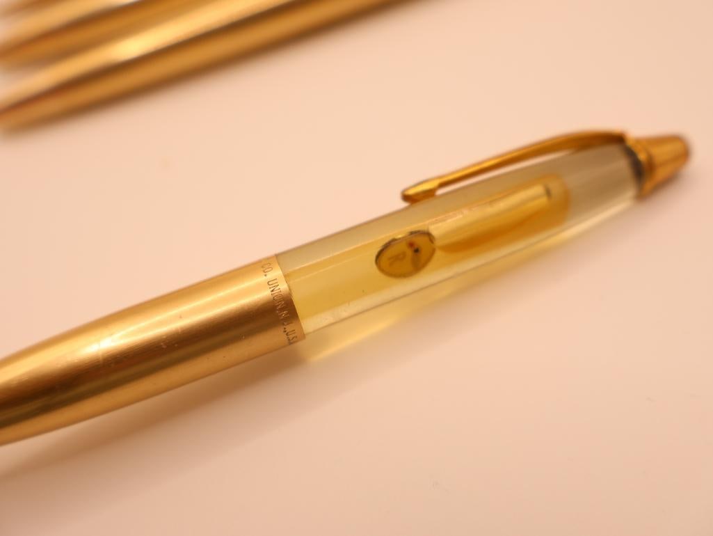 Vintage Gold Plated Secretary Pen Co Fountain Pens with 14k Nibs and More - 4