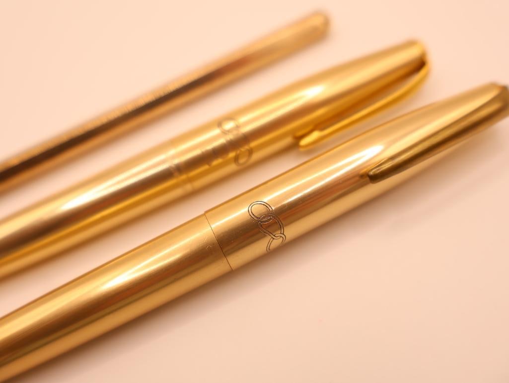 Vintage Gold Plated Secretary Pen Co Fountain Pens with 14k Nibs and More - 6
