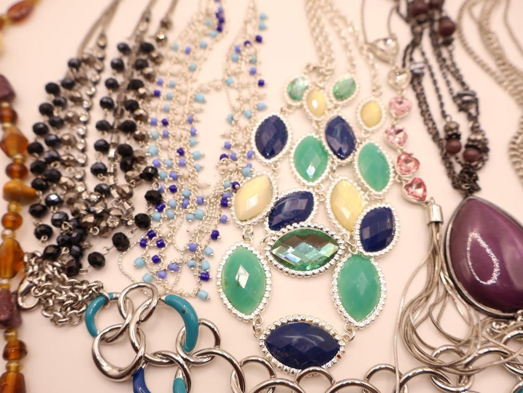 Large Lot of Statement Necklaces and More - 7