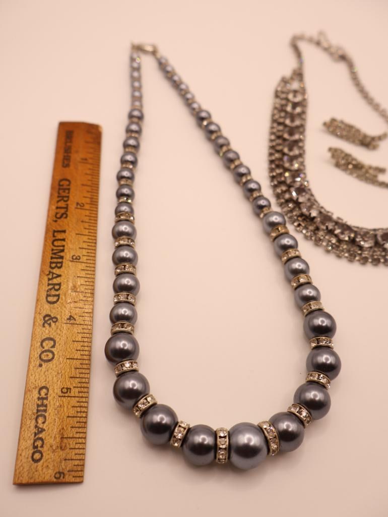 Collection of Vintage Rhinestone Jewelry - 10