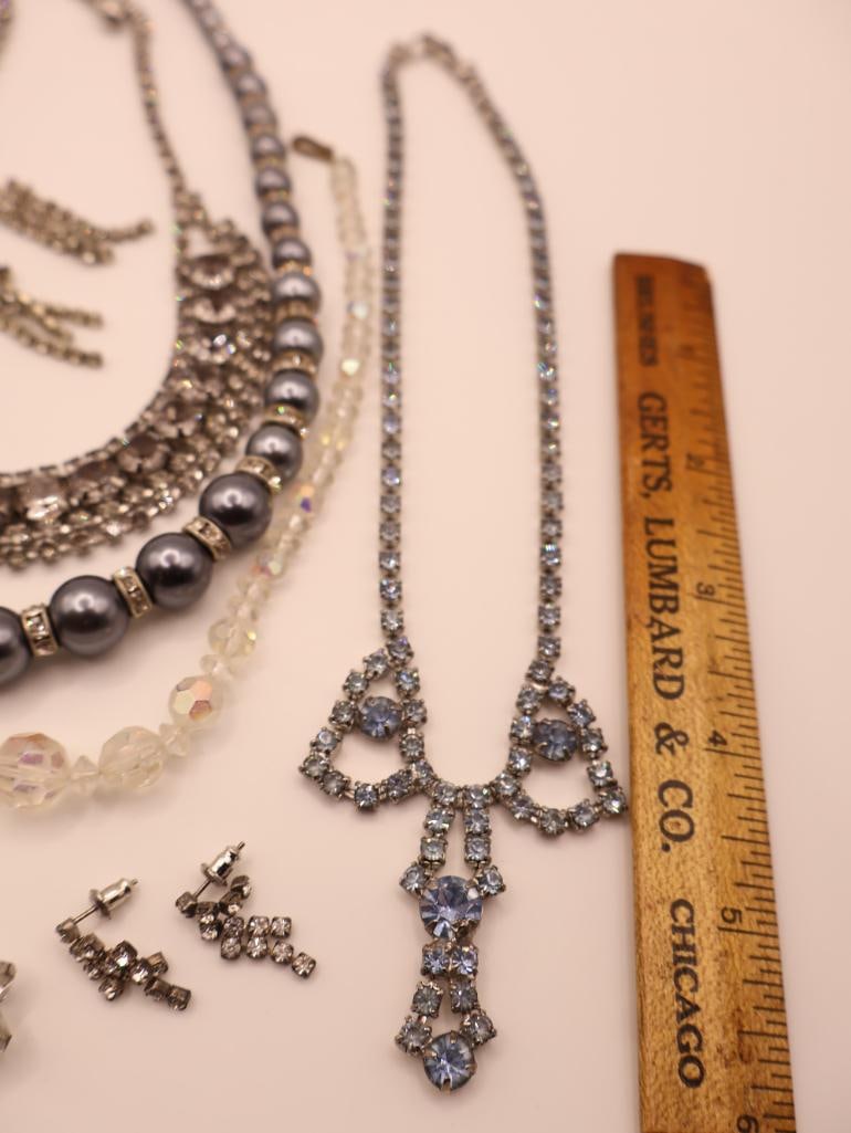Collection of Vintage Rhinestone Jewelry - 7