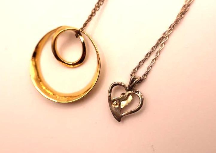 Two Sterling Silver Pendant Necklaces - 6