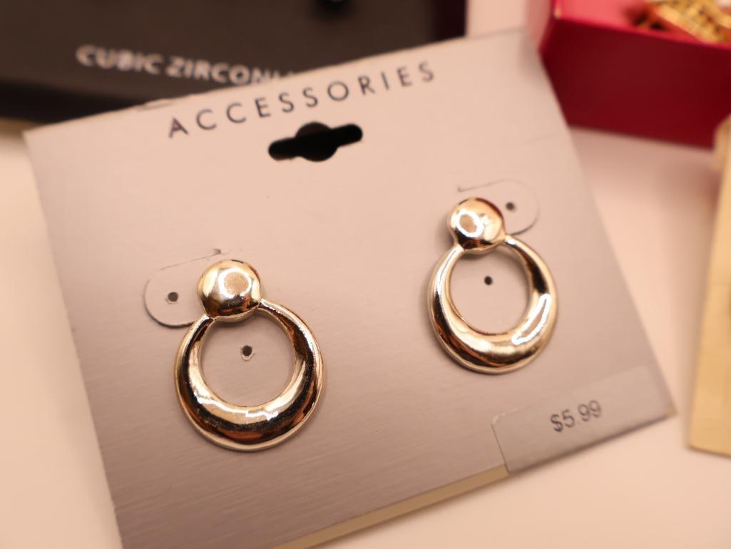 Collection of Jewelry including Garwood Watch and Sterling CZ Necklace - 8