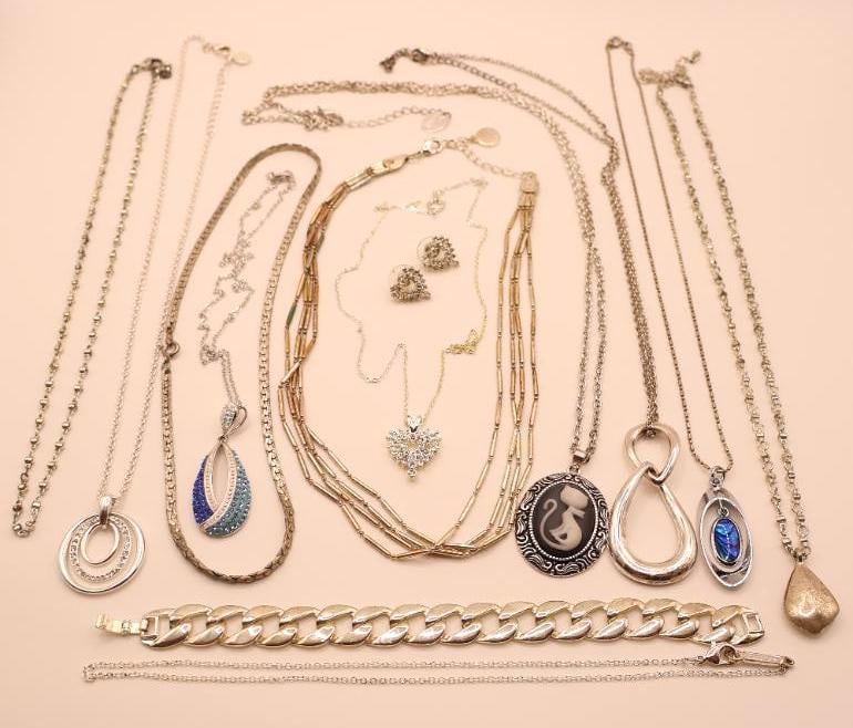 Various Silver-Tone Costume Jewelry (1 of 17)