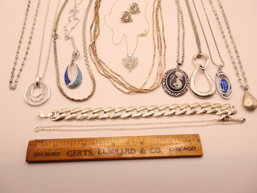 Various Silver-Tone Costume Jewelry - 2