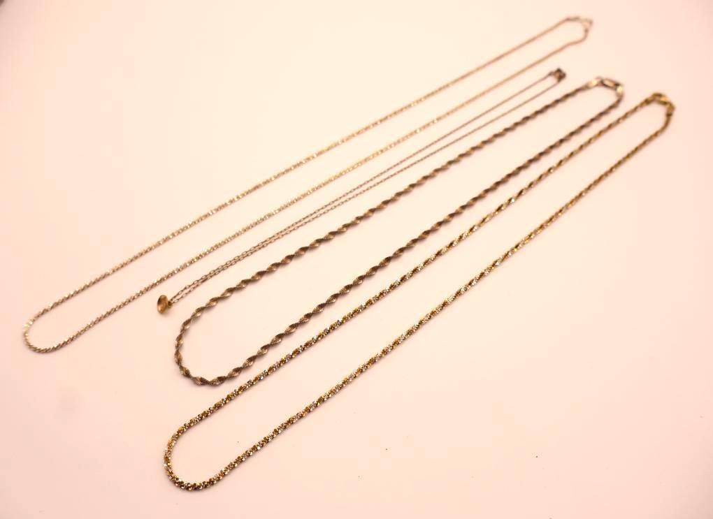 Three 925 Silver Chains and Rolled Gold Chain (1 of 13)