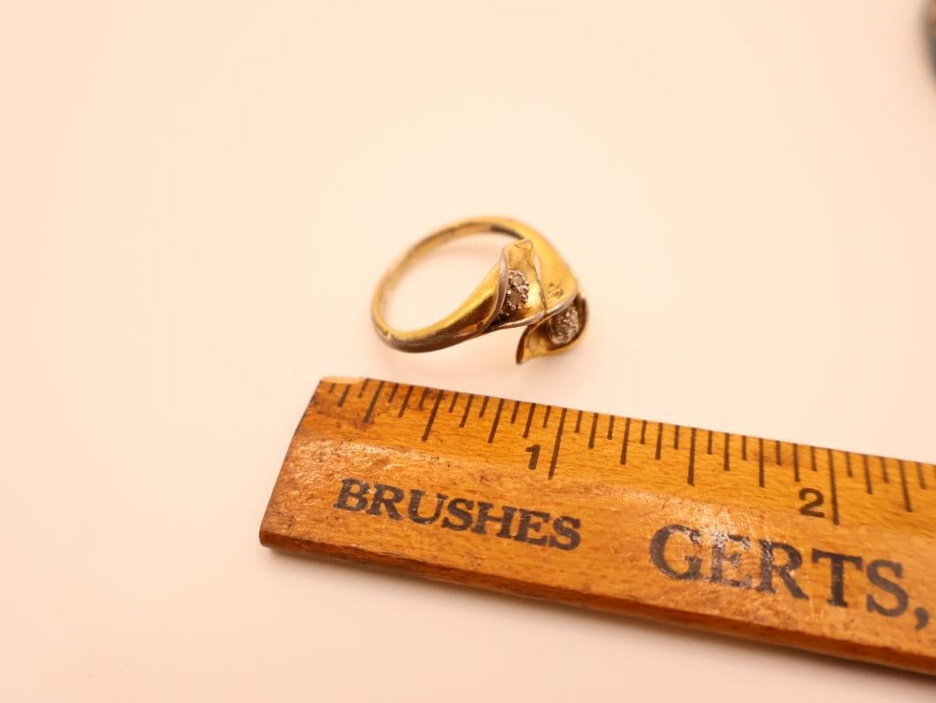 Vintage Turquoise Shard Cuff, Sterling Ring & Earrings - 5