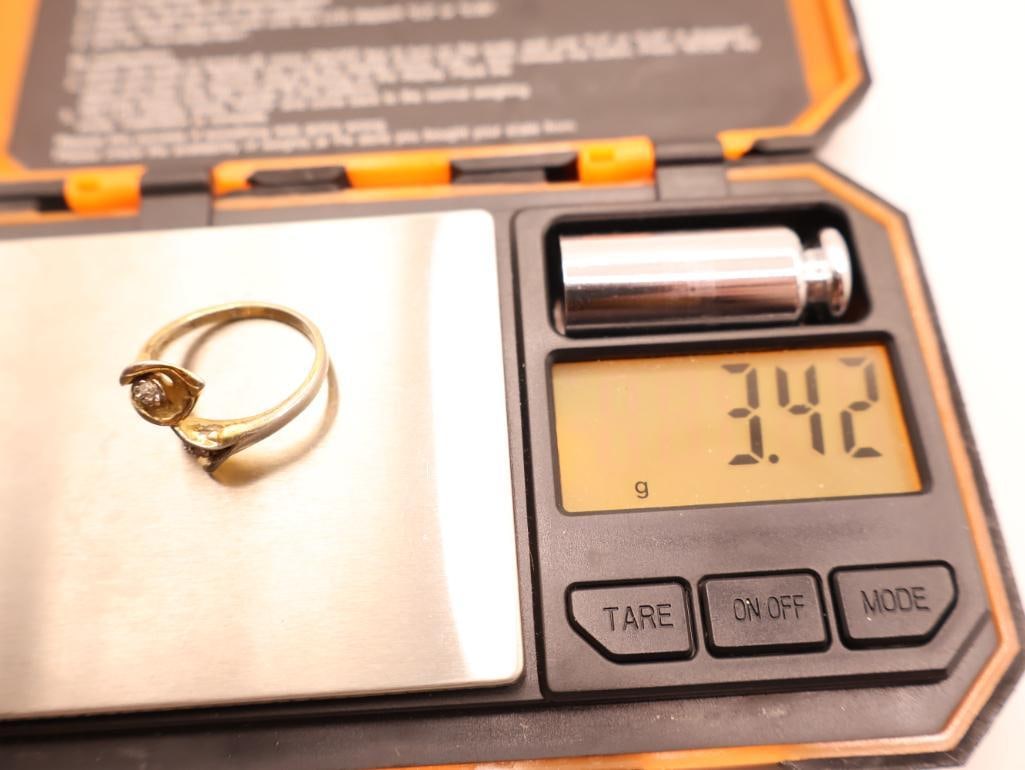 Vintage Turquoise Shard Cuff, Sterling Ring & Earrings - 9