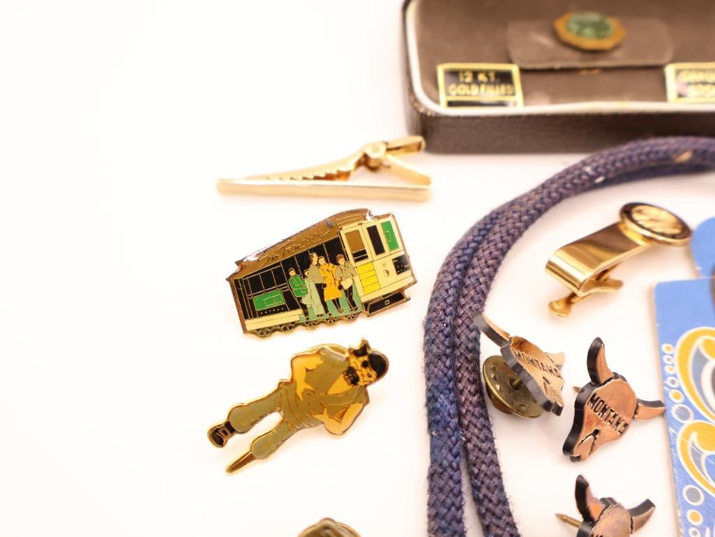 Collection of Vintage Men's Accessories, including 14k Pin - 18