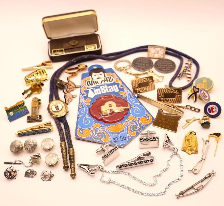 Collection of Vintage Men's Accessories, including 14k Pin (1 of 20)
