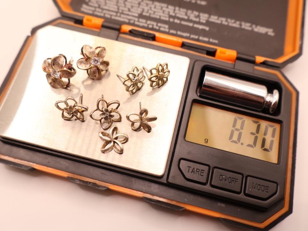 Vintage Earrings including Sterling Silver - 9