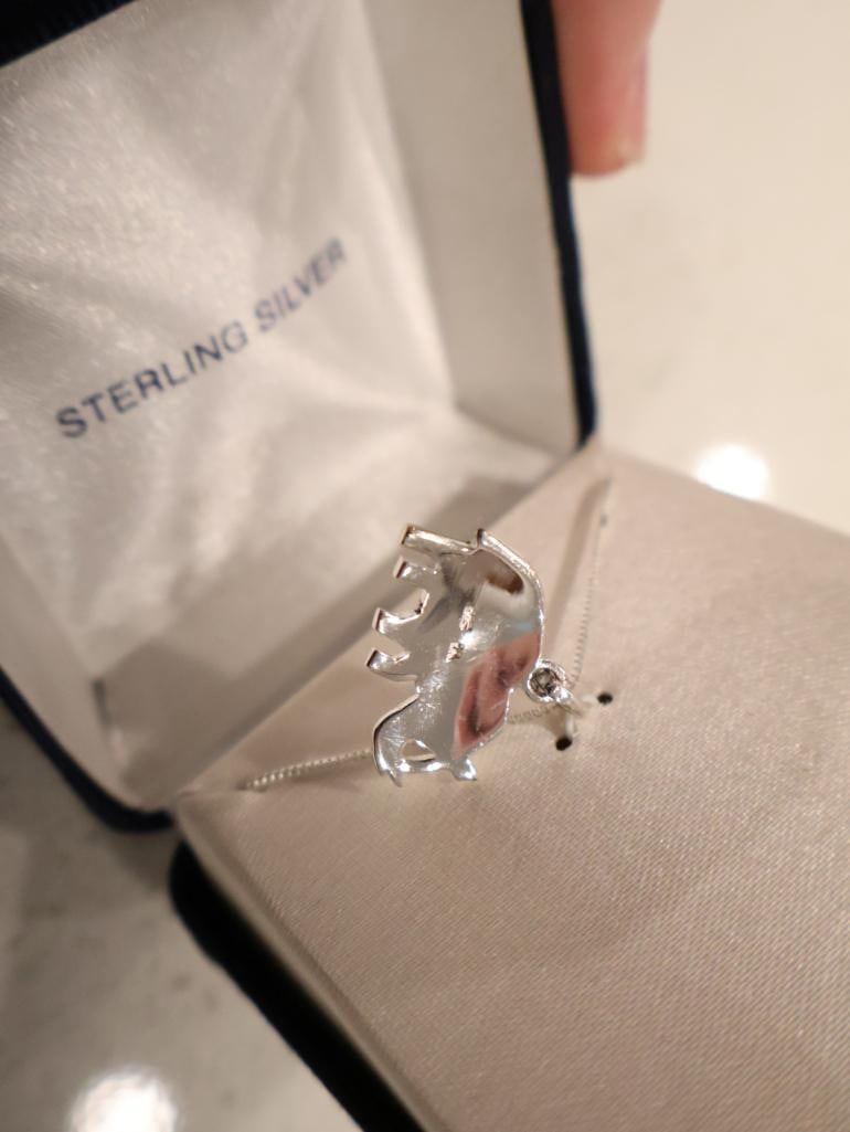 Sterling Silver Pearl & Cubic Zirconia Set and Sterling Silver Marcasite Elephant Necklace - 3