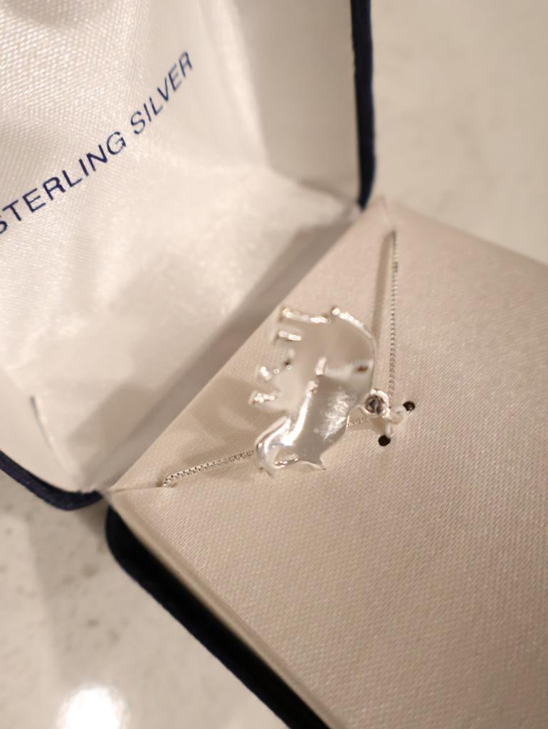 Sterling Silver Pearl & Cubic Zirconia Set and Sterling Silver Marcasite Elephant Necklace - 4