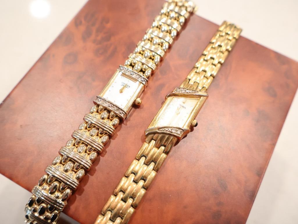 Two Vintage women's dress watches from renowned Japanese watchmakers Citizen and Seiko (1 of 10)