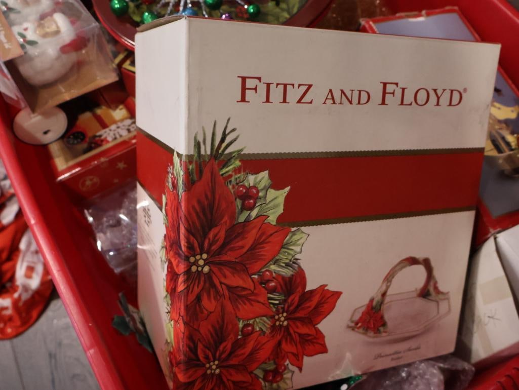 One large tote filled with Christmas Decorations - 11