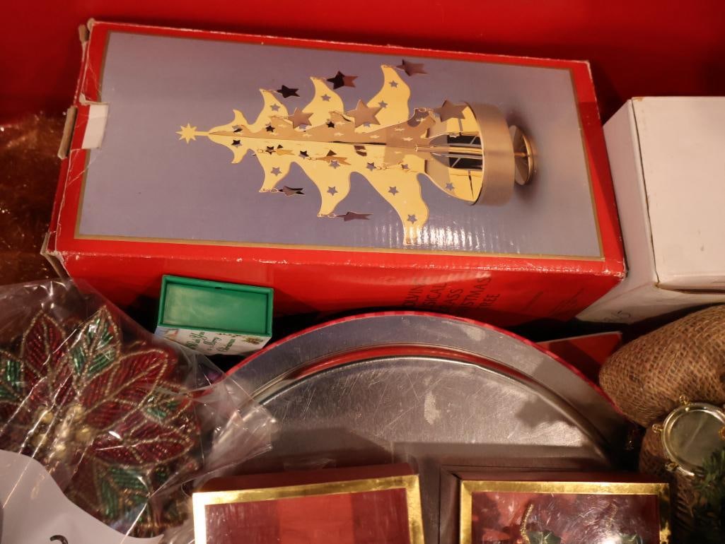 One large tote filled with Christmas Decorations - 3