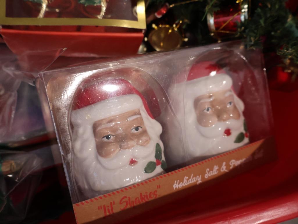 One large tote filled with Christmas Decorations - 5