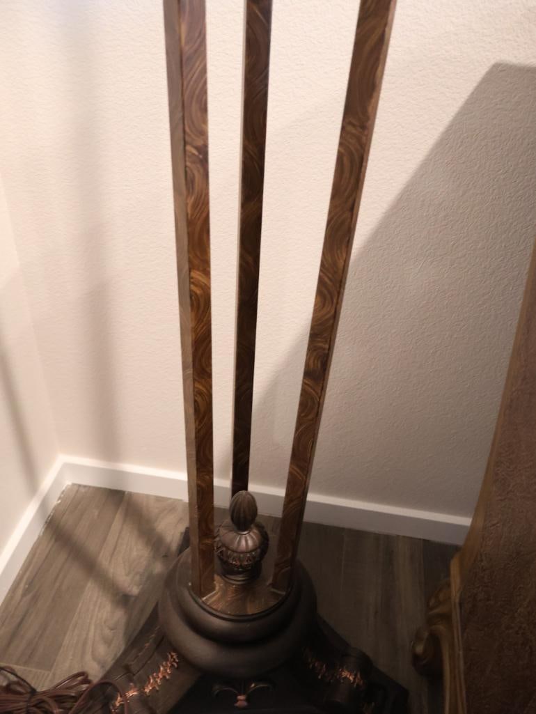 Feiss Opera Torchiere Floor Lamp and Two Framed Prints - 4