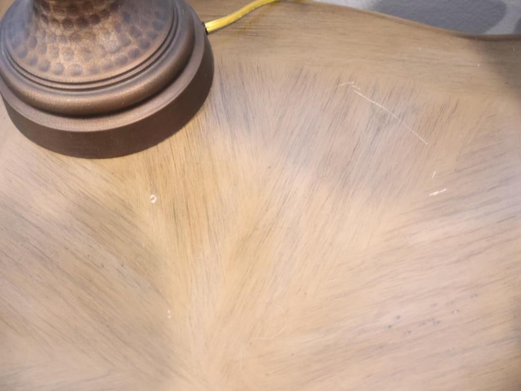 Three-piece French Provincial living room table set and two decorative urn-style table lamps - 14