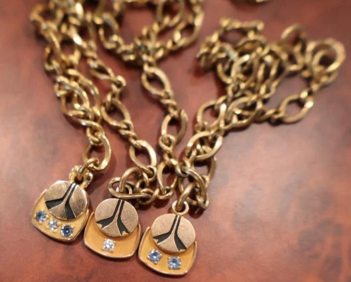 NASA Rockwell Service Award Gold Filled Jewelry Set - 2