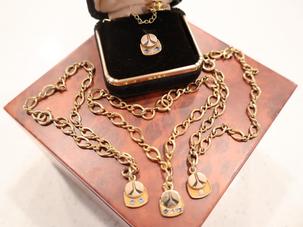 NASA Rockwell Service Award Gold Filled Jewelry Set - 6