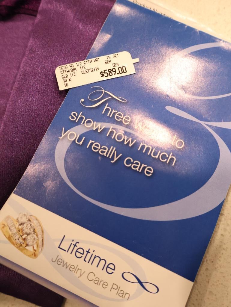 Open heart diamond pendant 10k gold necklace - 9