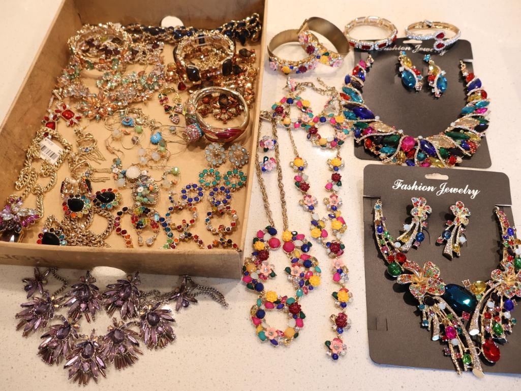 Large collection of ladies costume jewelry with Betsey Johnson: Fashion jewelry. Click on the main photo to view more photos of this lot. We ship and offer local in person pickups.