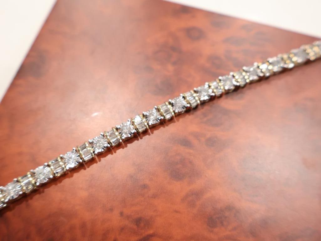 10k Gold 5 Cttw Diamond 7.5" Tennis Bracelet - 3