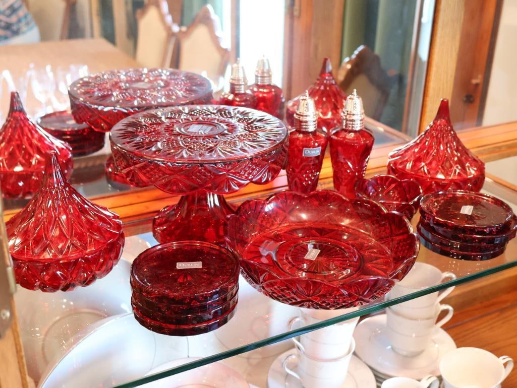 Collection of Royal Ruby red glassware - 2