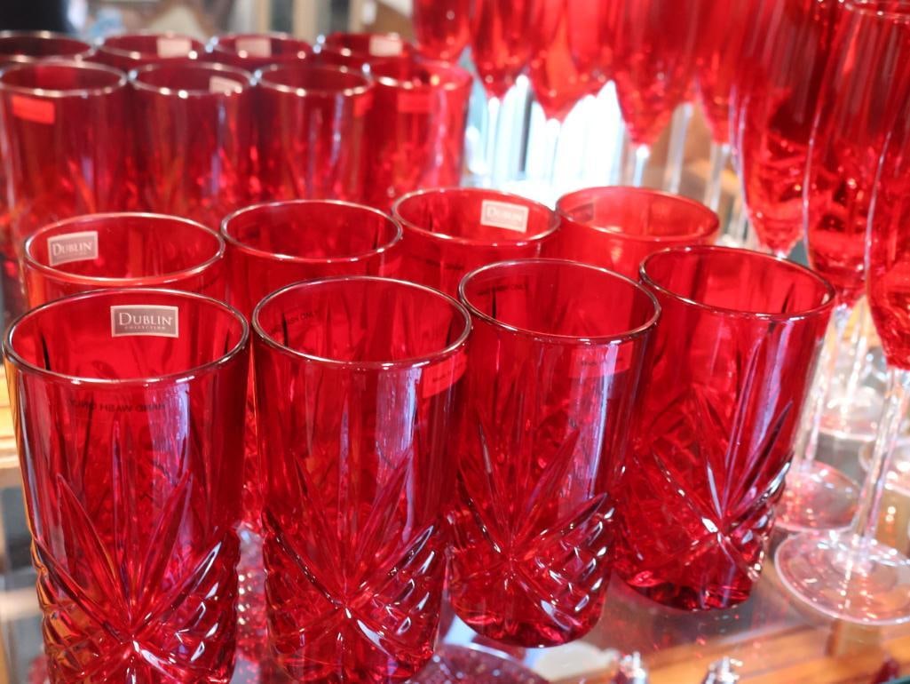 Collection of Royal Ruby red glassware - 7