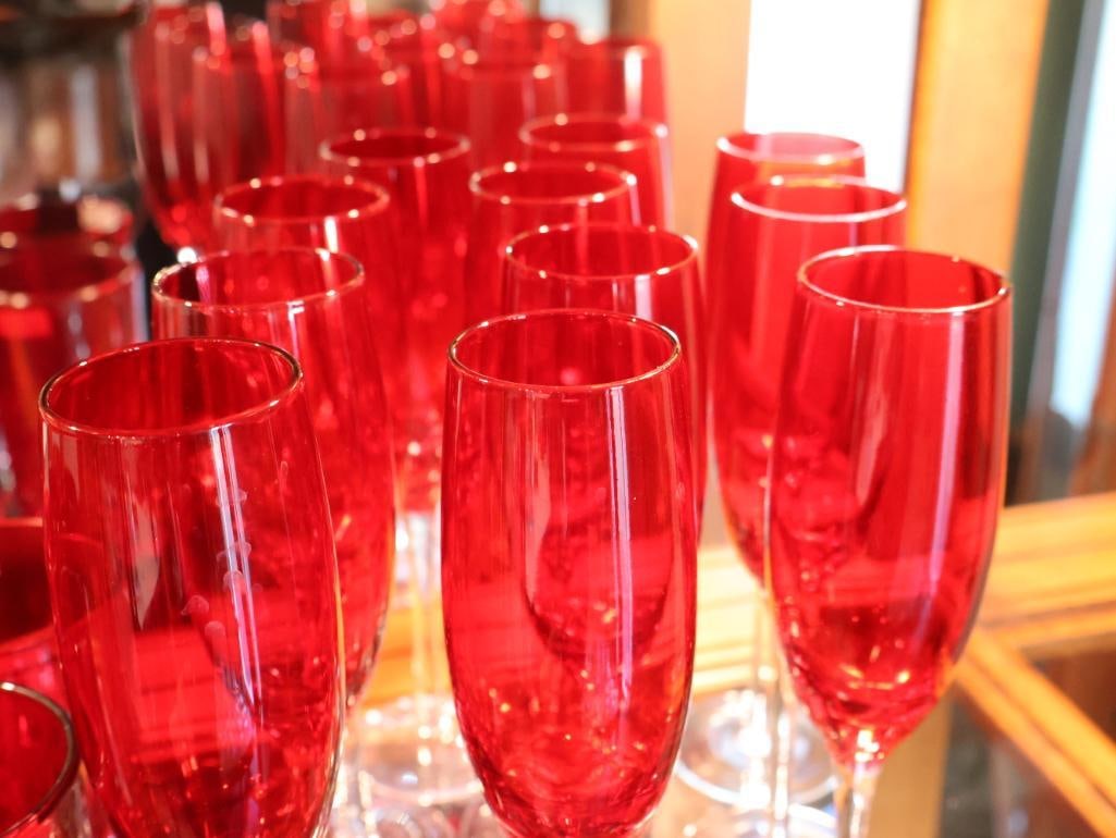 Collection of Royal Ruby red glassware - 8
