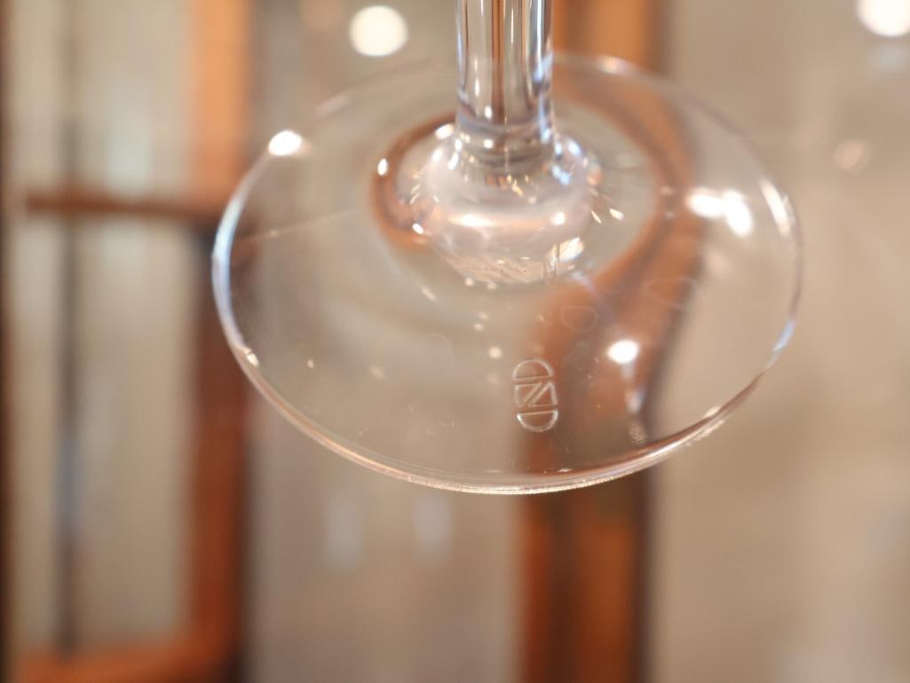 Collection of vintage crystal and etched glass stemware - 10