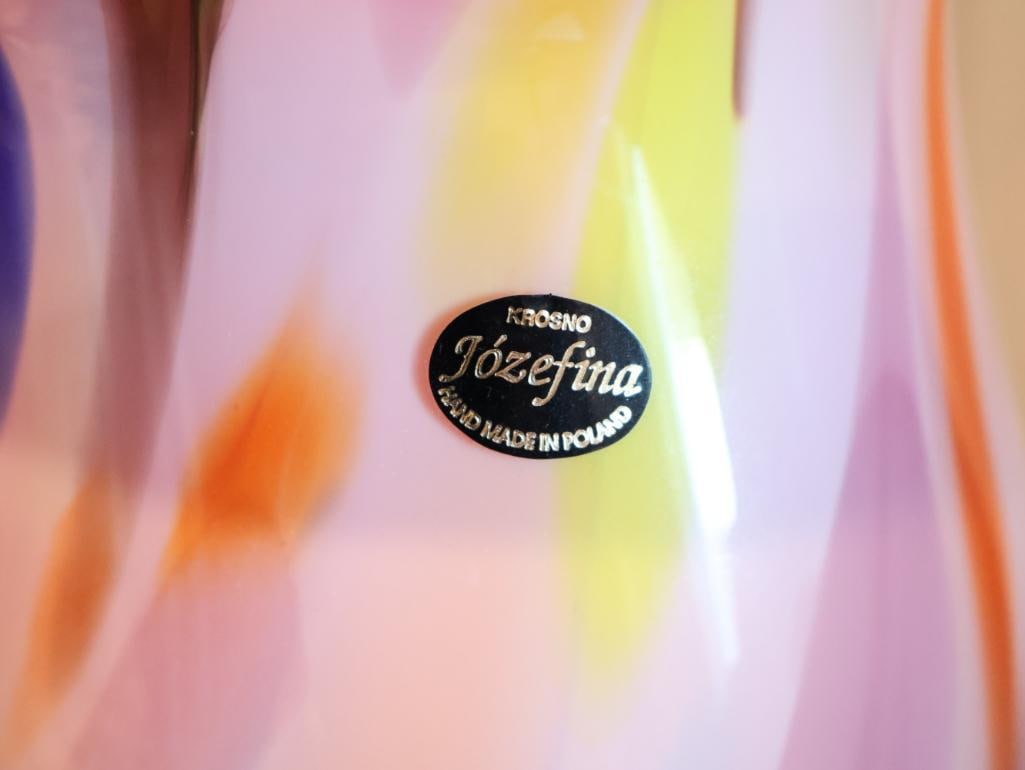 Krosno Jozefina Handcrafted Multicolor Art Glass Vase - 3