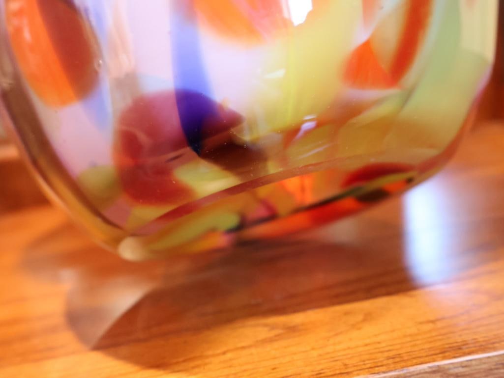 Krosno Jozefina Handcrafted Multicolor Art Glass Vase - 6