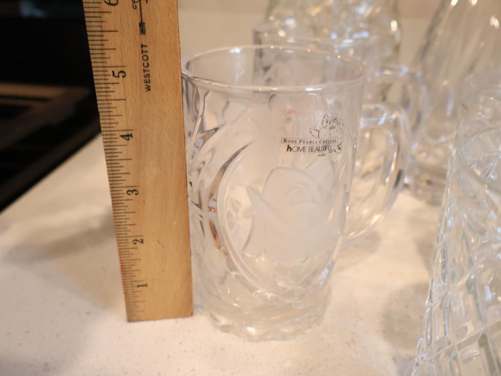 Collection of high-quality Japanese Sasaki Crystal barware and serveware - 4