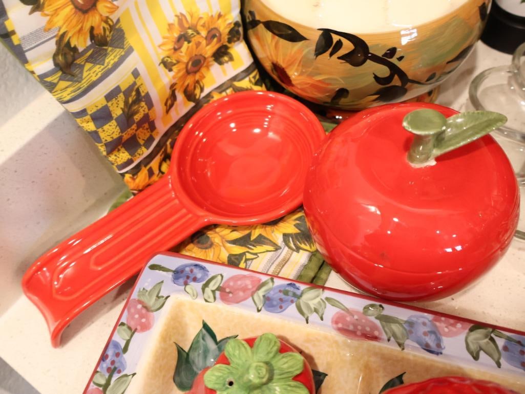 Collection of vintage and contemporary cottagecore kitchenware - 9