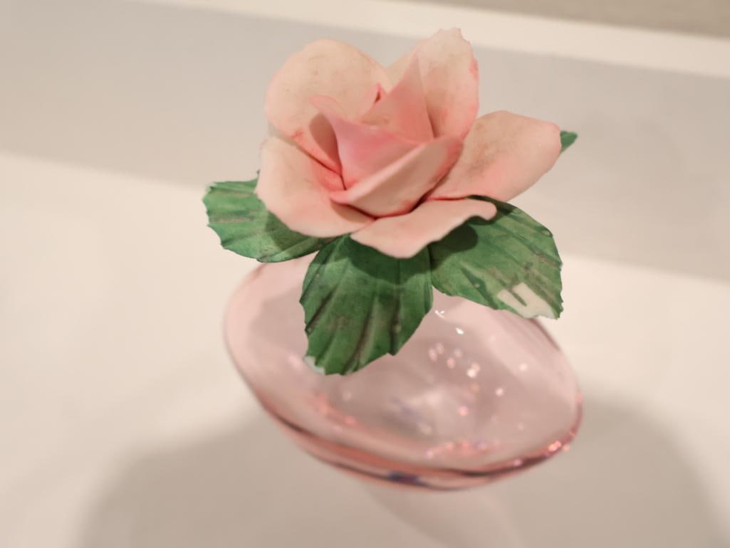 Five decorative art glass perfume bottles - 12