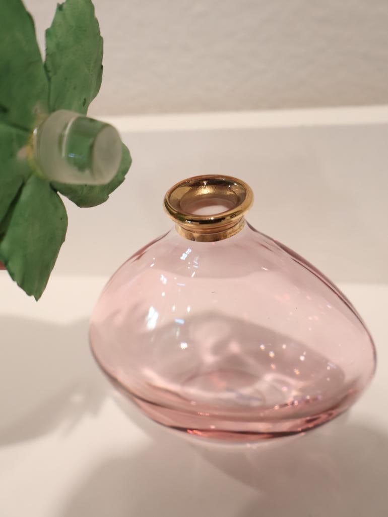Five decorative art glass perfume bottles - 13