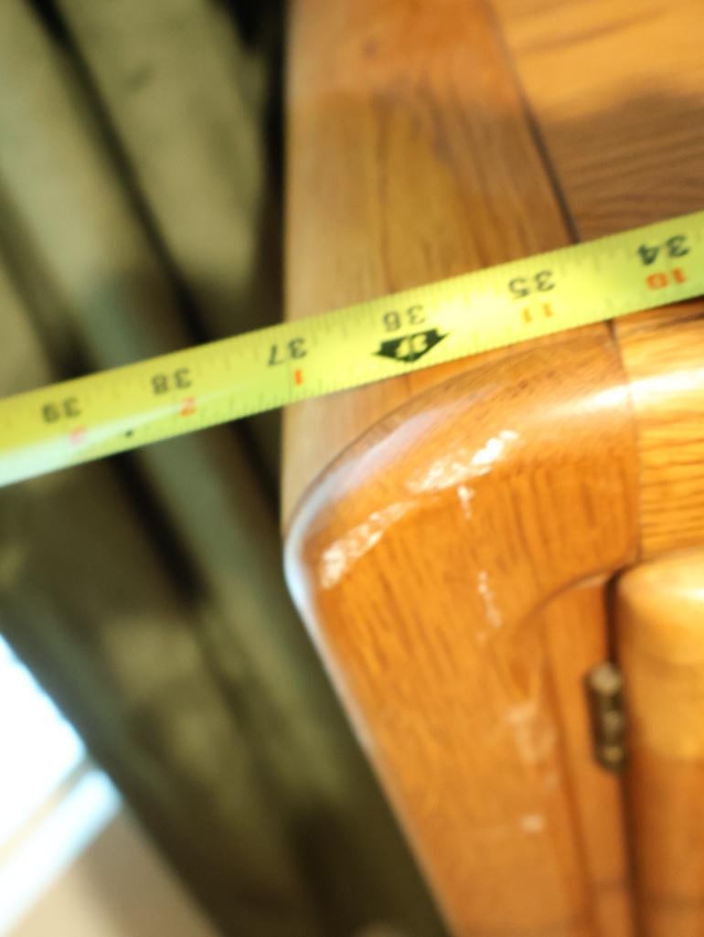 Vintage solid oak armoire - 11