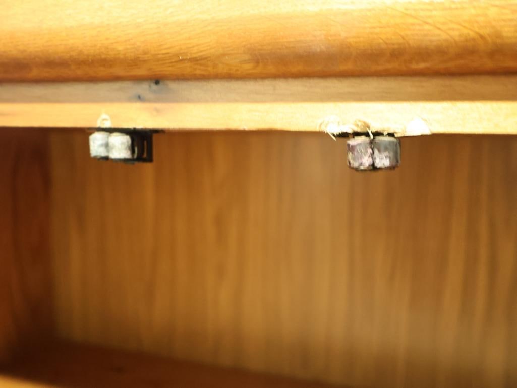 Vintage solid oak armoire - 6