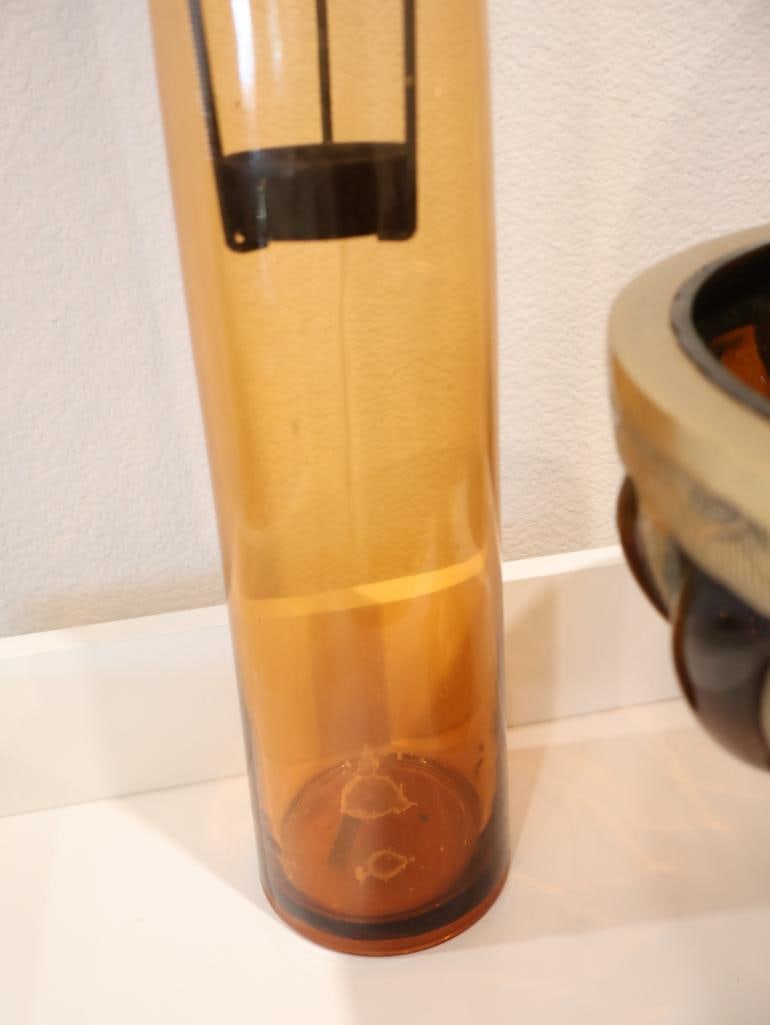 Three decorative glass items representing mid-century modern and Art Deco aesthetics - 5