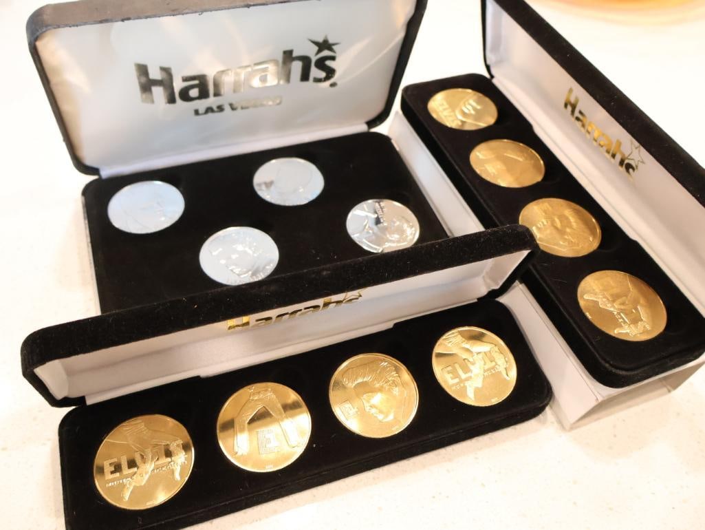 Three limited-edition sets of Elvis Presley commemorative coins (1 of 7)